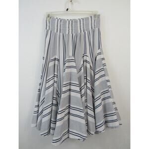Philosophy Large Cotton Blue and White Full Circle Swing Skirt Midi Skirt